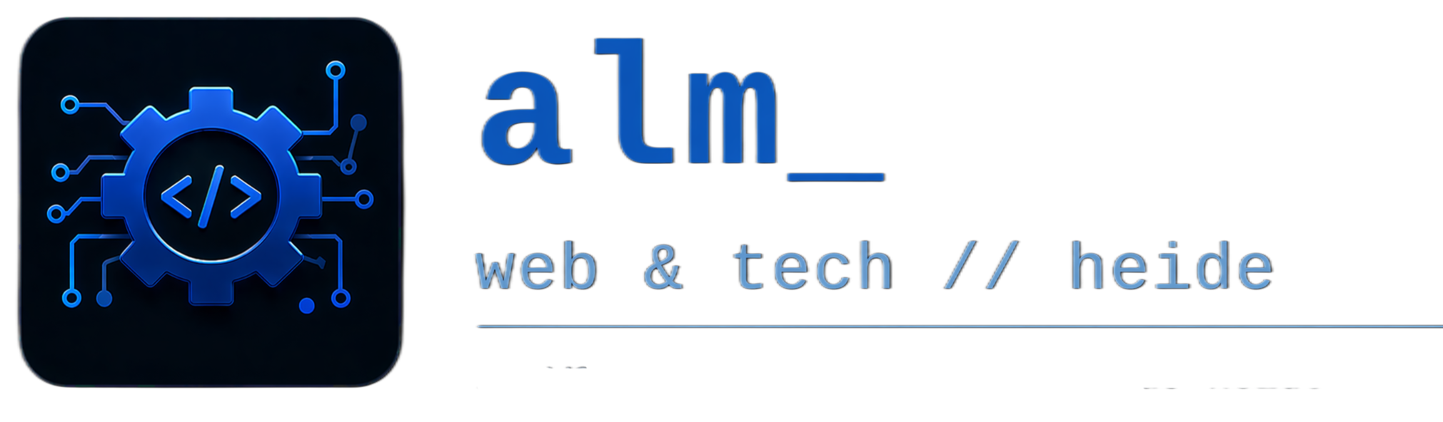 Alm Web & Tech Heide Logo – Webdesign & IT-Service Heide